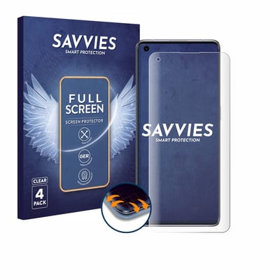 Savvies - Screenprotector voor Oppo Find X5 - Folie Beschermfolie transparant volledig dekking 4 Stuks