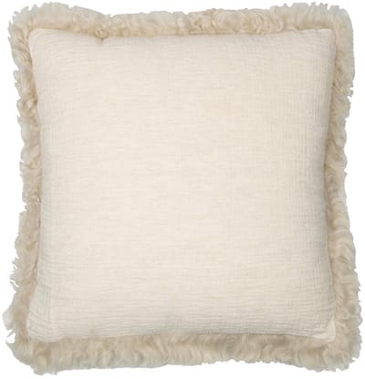 kussen schaap krulhaar linnen beige 40x40cm