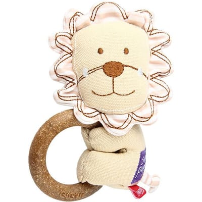 Hula Hoop Aap Leeuw Hondenspeelgoed Hout Plastic Pluche Canvas Geluiden maken om verveling te verdrijven Puppy Kauwen 15*13*4cm