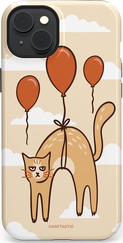 Casetastic Hoesje Geschikt voor Apple iPhone 15 Plus Magsafe - Stijlvolle Beschermende Duo-layer Case - Kattenfeest Ballonnen