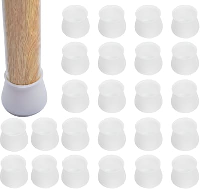 Daity 24 stuks - Stoelpoot beschermers - Antislip meubelbeschermers - Geschikt voor bank - stoel - tafelpoten - plastic siliconen sokken ter bescherming