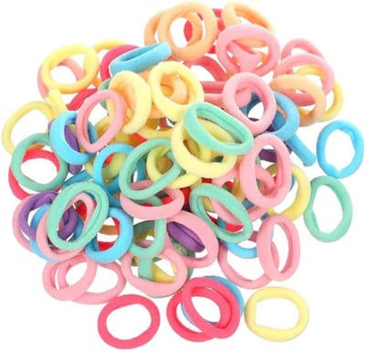 Set van 210 Kleurige Haarbandjes voor Meisjes, 3 cm Elastische Ponytail Haaraccessoires voor Kinderen en Jongens