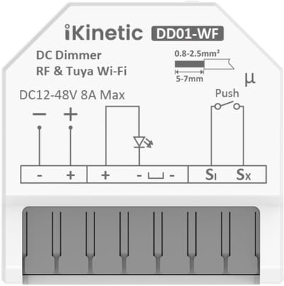 Slimme RF ontvanger | Wifi | Smartphone-app bediening | Eenvoudige installatie | Aan Uit dimmer | Google Assistant integratie | Wit