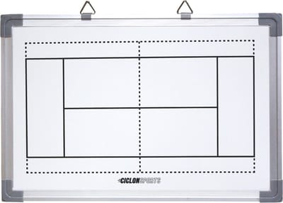 Coachbord padel / tennis - Tactiekbord - Magnetisch trainersbord 30 x 45 cm - Inclusief tas, magneten en accessoires