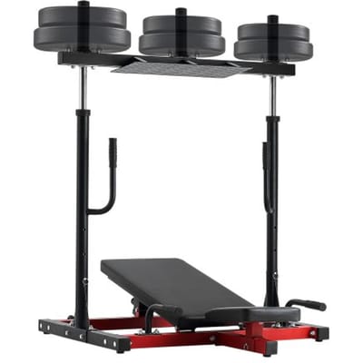 VEVOR Vertical Leg Press, speciale fitnessapparatuur voor thuis voor het onderlichaam, trainingsapparatuur van koolstofstaal, verstelbare beenkrachttraining voor intensieve persen, draagvermogen van 249,48 kg