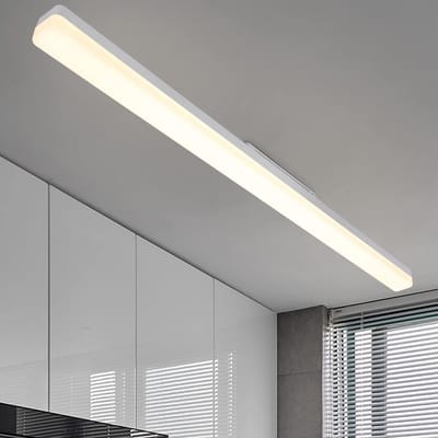 NETTLIFE LED Plafondlamp - wit - 4000K neutraal - 90CM - moderne daglichtlamp - 36W - rechthoekig keukenlamp - voor keuken | woonkamer | slaapkamer | eetkamer balkon | hal | garage | kelder