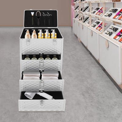 Visagie Koffer - Cosmetica Koffer - Kapperskoffer - Make-up Koffer met Verstelbare Vakken – makeuphulp