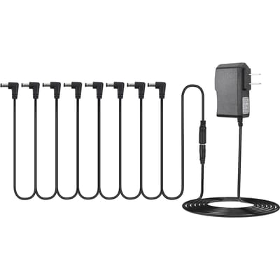Adaptateur d'alimentation pour pédale d'effet de guitare, avec câble de chaîne en marguerite à 8 voies, ligne électrique à Angle droit US Plug
