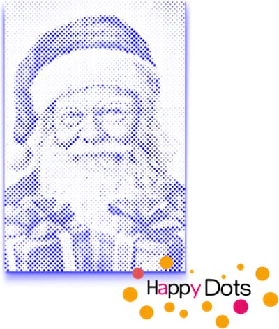 HappyDots DOT Painting Kerstman met cadeautjes - Stippelschilderij 40x60cm