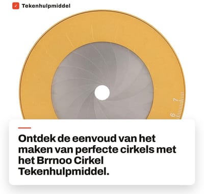 Dailygoods- Tekenhulpmiddel met verstelbare functie - Cirkelmaker - Precisie gereedschap - Liniaal functie - Gebruiksvriendelijk ontwerp - Geschikt voor ontwerp en tekenen - Cirkeltekenaar