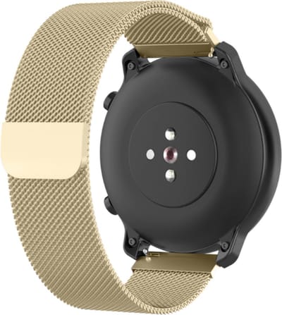 Strap-it Milanees bandje 22mm - luxe smartwatch horlogeband geschikt voor Samsung Galaxy Watch 46mm / Galaxy Watch 3 45mm / Gear S3 Classic & Frontier - Amazfit GTR 47mm / GTR 2 / GTR 3 - OnePlus Watch - Champagne