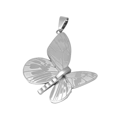 Prachtig Vlinder hanger 3D met mat en glans effect. Totaal H 45 x Br 36 x D 6 mm.