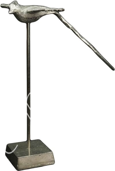 Decoratieve vogel op standaard ALU RAWNI 33x25x43