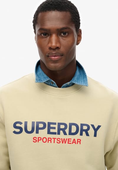 Superdry - Sportswear Logo sweatshirt met ronde hals en losse pasvorm - Heren - Truien