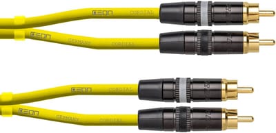 Cordial CEON DJ RCA 0.6 Y Cinchkabel 0,6 m - Audio kabel