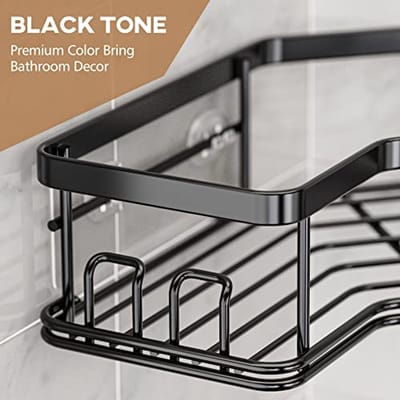Hoek Douche Caddy - Zelfklevende RVS Douche Plank voor Badkamer Organisatie