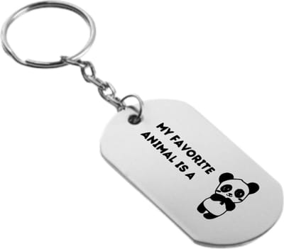Akyol - mijn favoriete dier is een panda sleutelhanger - Panda - familie - cadeau - 54 x 29mm