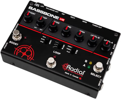 Radial Bassbone V2 voorversterker voor bas-instrumenten