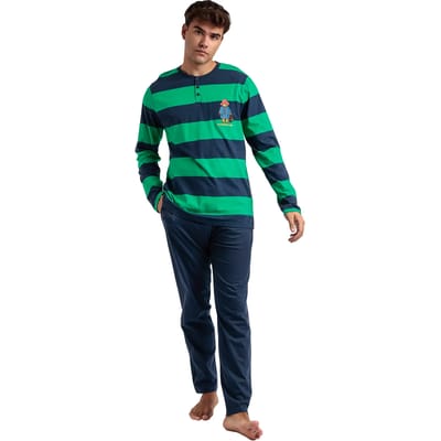 Setjes Admas Pyjama broek top lange mouwen Rugby Paws Paddington
