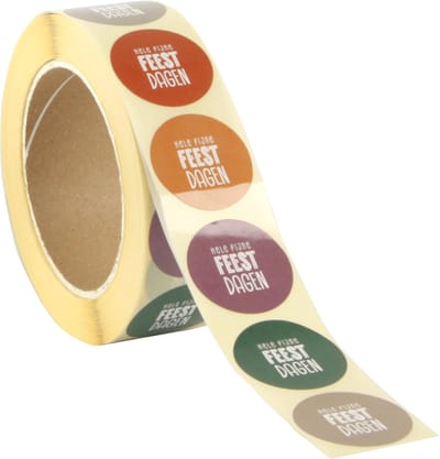 Sluitsticker - Hele fijne Feestdagen - Warme kleuren - 5 assorti - Sluitzegel - Kerst - Christmas - Kerstkado - Kadootje | Kerstkaart - Envelop sticker - Cadeau - Gift - Cadeauzak - Traktatie - Chique inpakken - Label - Goudfolie - DH collection