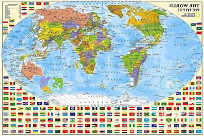 Wereldkaart Puzzel - Educatief Speelgoed - Geografie Leren - Unieke Vorm - 1000 Stukjes - Volledige Kleur