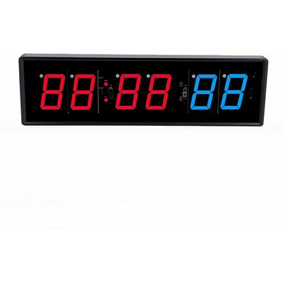 Chronomètre de Gymnastique Grand Affichage LED de 15,75 Pouces Télécommande Chronomètre d'Intervalle d'Entraînement Prend en Charge Plusieurs Modes avec Compte à Rebours black