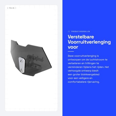 Dailygoods- Voorruit Verlenging Verstelbaar - Motorfiets Winddeflector - Verhoogd Ontwerp - Aluminiumlegering - Groter Blokkeergebied - Comfortabele Rijervaring - Windscherm