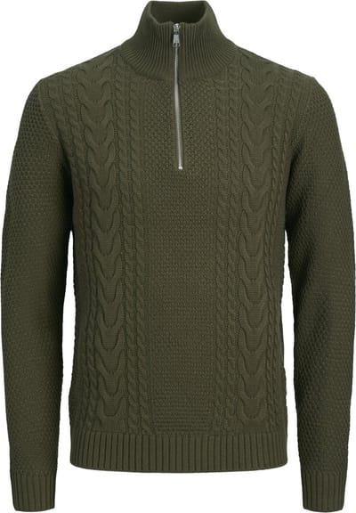 JACK&JONES - JJCRAIG KNIT HALF ZIP - Heren - Gebreide truien