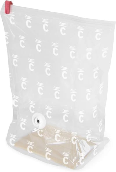 Famanu – Vacuüm opbergzak - handmatig - transparant - 30 x 20 x 50 cm - voor kleding en textiel - duurzaam materiaal - ruimtebesparend - beschermt kleding tegen stof - vocht en geuren