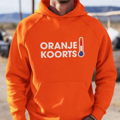 Oranje EK WK Koningsdag Hoodie Oranje Koorts XS