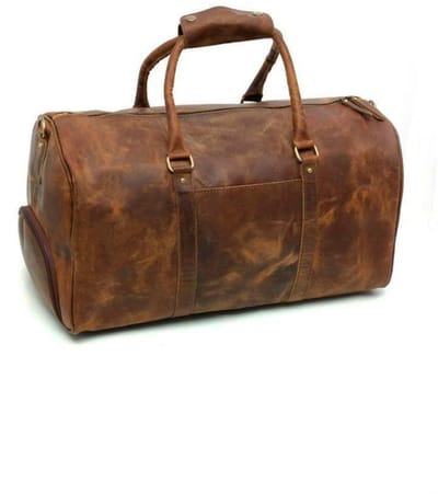 Dyronics Luxe Leren Reistas Cognac – Weekendtas