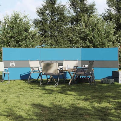 vidaXL - Windscherm - camping - waterdicht - 490x123 - cm - blauw