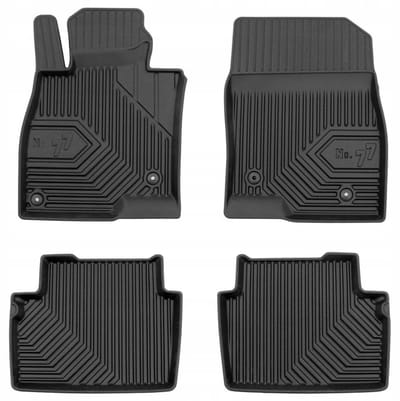 Frogum No.77 Automat / Vloermat - 3D Pasvorm - Geschikt voor Mazda 6 III vanaf 2012 (Sedan) - TPE Rubber - 4-delig - Hoge Rand 4cm - Zwart