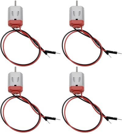 Dailygoods- Miniatuur Motor - 4 Stuks - 1-6V Spanning - 17000-18000 RPM - 20x15x25mm - Geschikt voor Hobbyprojecten - Hobby Motor