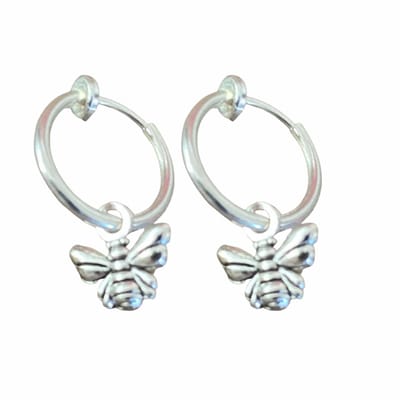 Klem oorbellen- Vlieg- zilverkleur- geen gaatje- Charme Bijoux