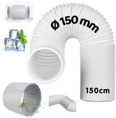 Afvoerslang Ø 150 mm voor airconditioning en afzuigkap - 150 cm verlengingsslang