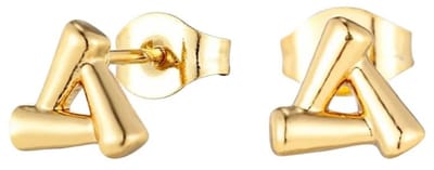 Aramat Jewels | Oorbellen | Goudkleurige Stalen Driehoek Oorbellen RVS | | | |7mm | Staal | Kinderen, Volwassenen | Verkleurd niet