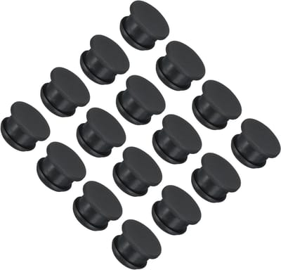Gatpluggen - Paneelafdichting Rubber - Gaten Afwerken - Flexibel Siliconen Materiaal - 13 mm Diameter - Zwart
