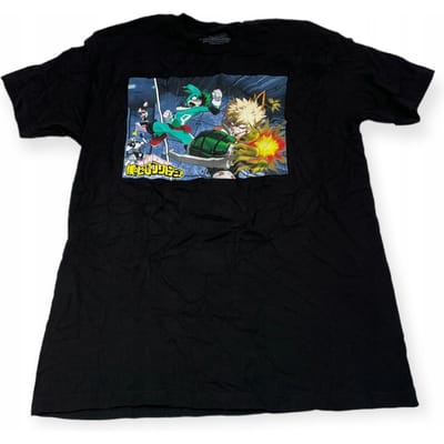 Koszulka T-shirt męski okrągły dekolt SPENCER'S MY HERO ACADEMIA L gray