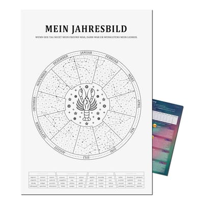 Jaarafbeelding Maken - Individuele Kalender - Dagelijkse Mindfulness - Psychologische Evaluatie - A2 Formaat - Kleurrijk