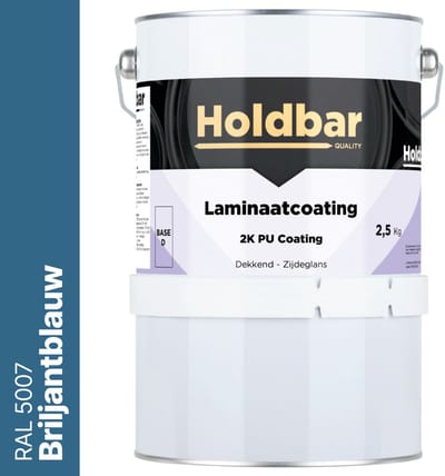 Holdbar Laminaatcoating Briljantblauw (RAL 5007) 2,5 Kg - Laminaat Verf - Vloerverf - Alle Kleuren - Krasvast - UV-bestendig - Vergeelt niet - Gemakkelijk Schoonmaken - 2 Componenten