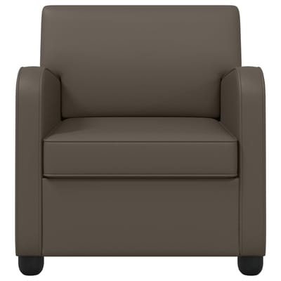 vidaXL - Fauteuil - Grijs - Kunstleer