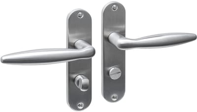 Intersteel Deurkruk Jupiter basic op schild ovaal 185x41mm wc 63/8 rvs