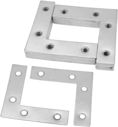 Reparatie Platen - Haakse Hoek Platen - Meubels Verbinden - Roestvrij Staal - 60x60mm
