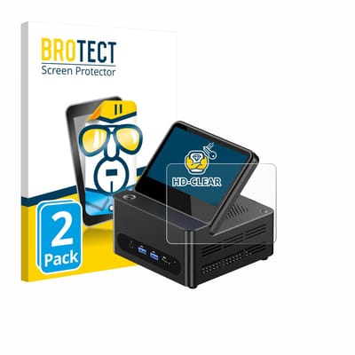 BROTECT - Screenprotector voor AOOSTAR G-FLIP H255 - Folie Beschermfolie transparant 2 Stuks