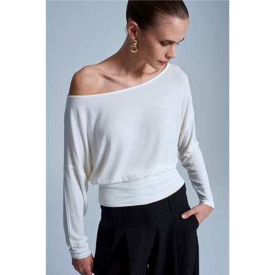Dames Relaxed Boothals Lange Mouwen Blouse