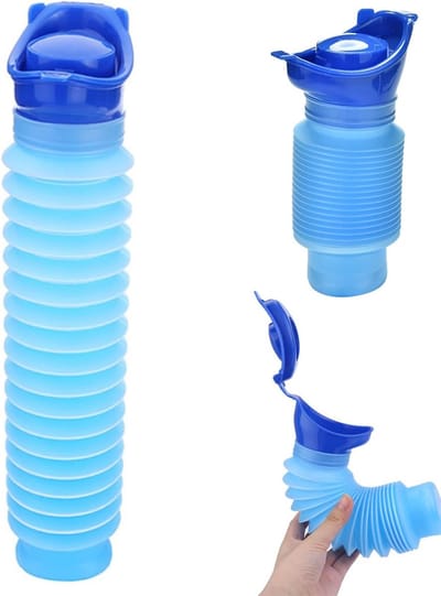 Noodurinoir - porta potti - Draagbaar toilet - Noodtoilet - camping toilet - Geschikt voor kampeertrips, files en wachtrijen - Unisex - Kunststof - Blauw