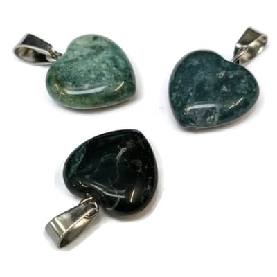 Aramat Jewels | Hangers | Indiaas Agaat Hartjes Hanger natuursteen | | | |15mm | Staal | Volwassenen | Verkleurd niet