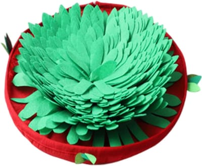 Honden Voedingsmat - Snuffelkleed Hond - Mentale Stimulatie - Antislip Bodem - 48x48x8 cm - Rood