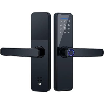 Tuya Smart Lock Vingerafdrukslot Deurslot Toetsenbord Deurslot met handgreep Vingerafdruk elektronisch zwart